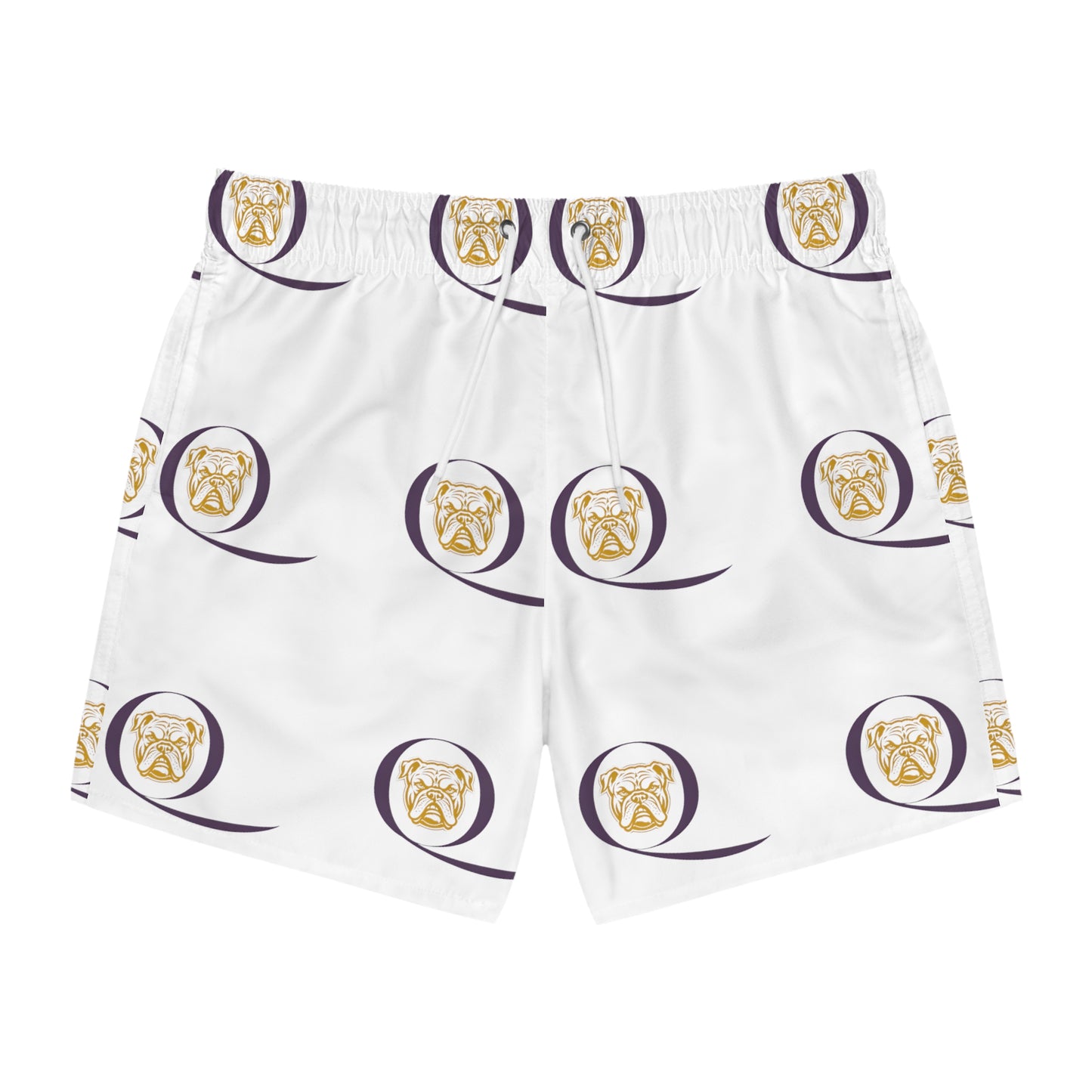 OME KING DOGG WHITE SWIM TRUNKS