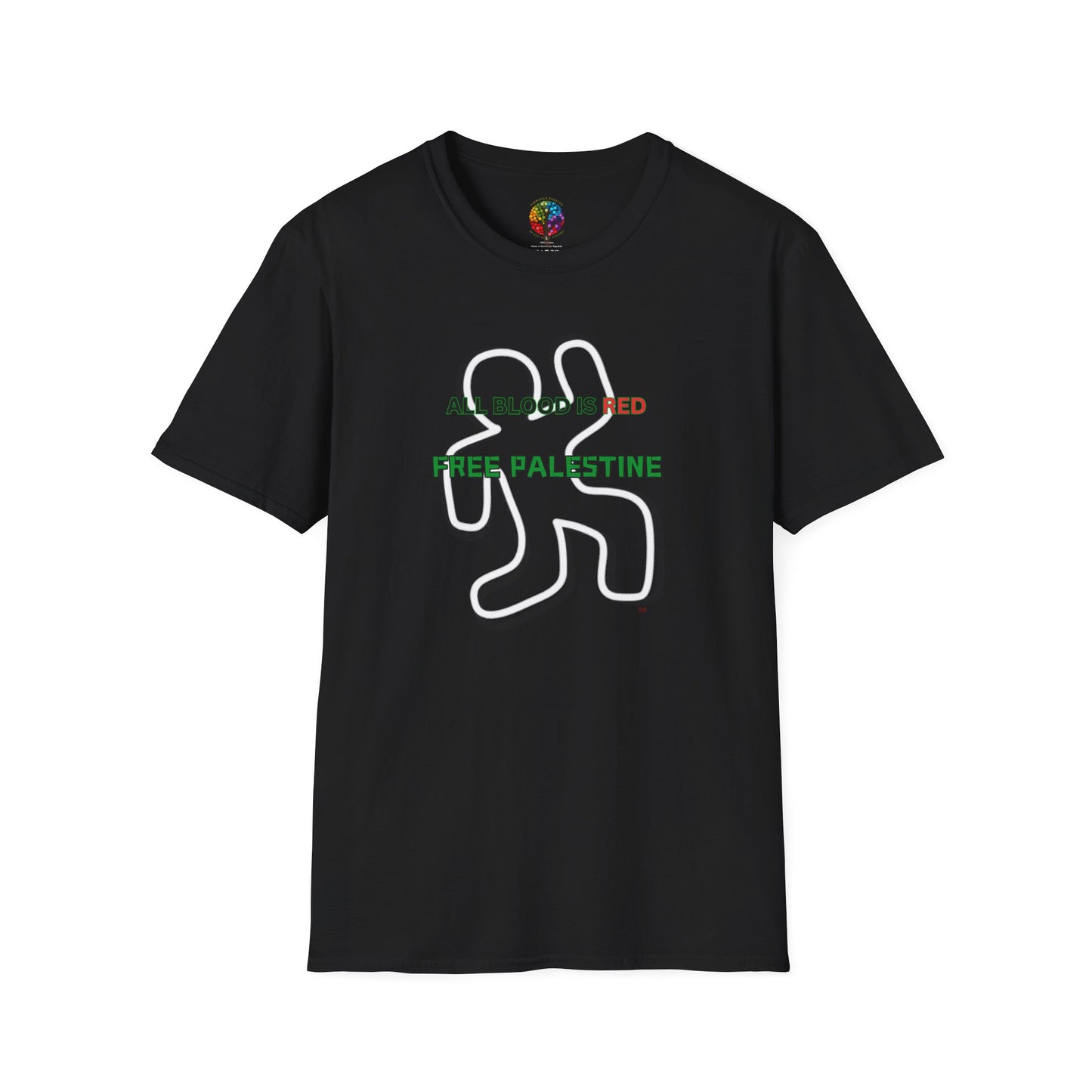 PALESTINE ALL BLOOD IS RED T-SHIRT UNISEX