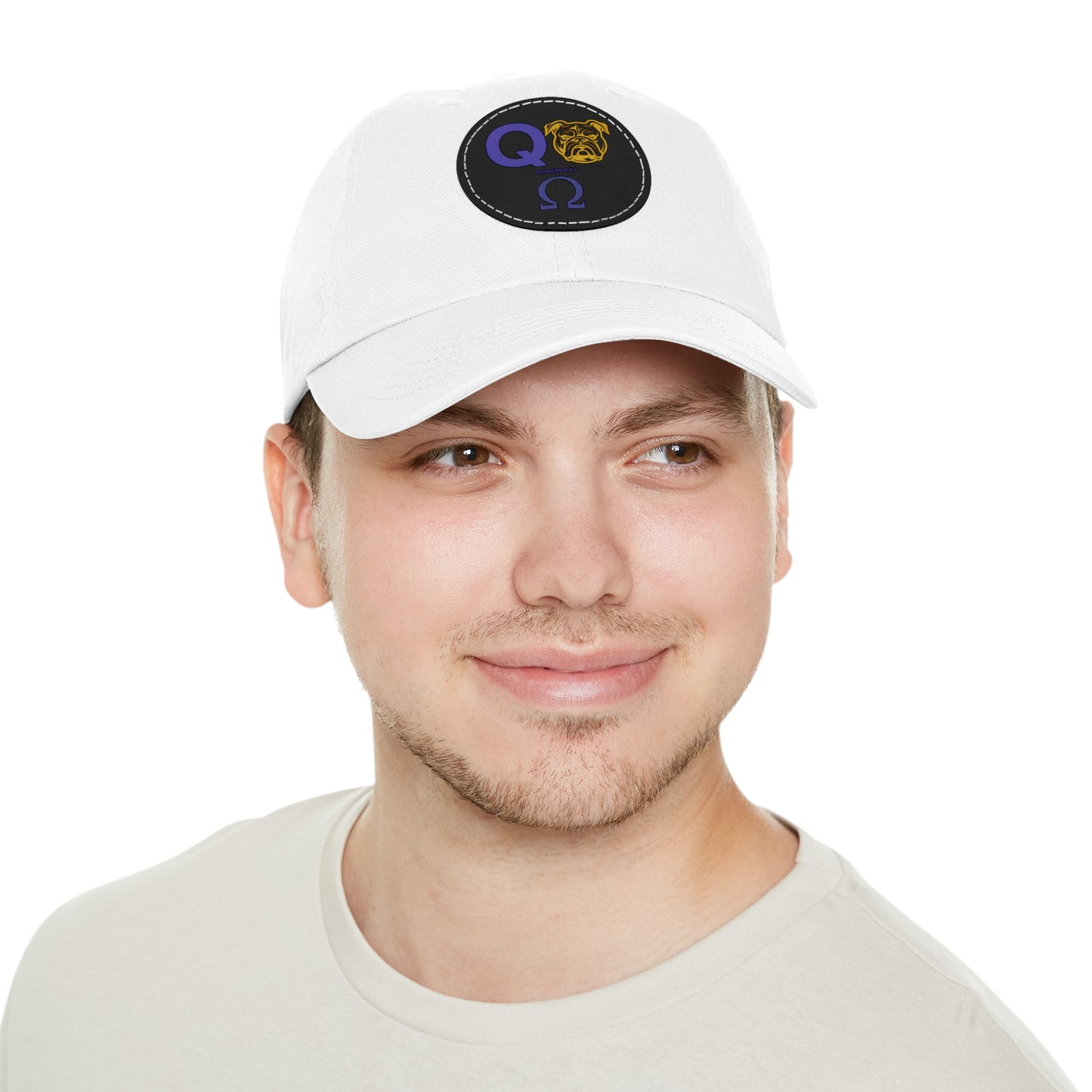 OME POWERED HAT WITH LEATHER PATCH (ROUND)