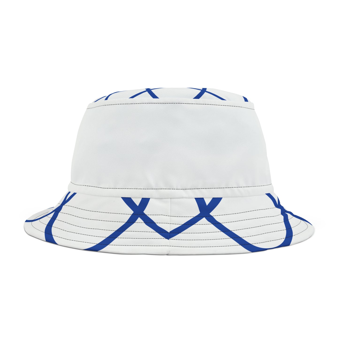 BLUE SPIRALS WHITE BAND BUCKET HAT UNISEX