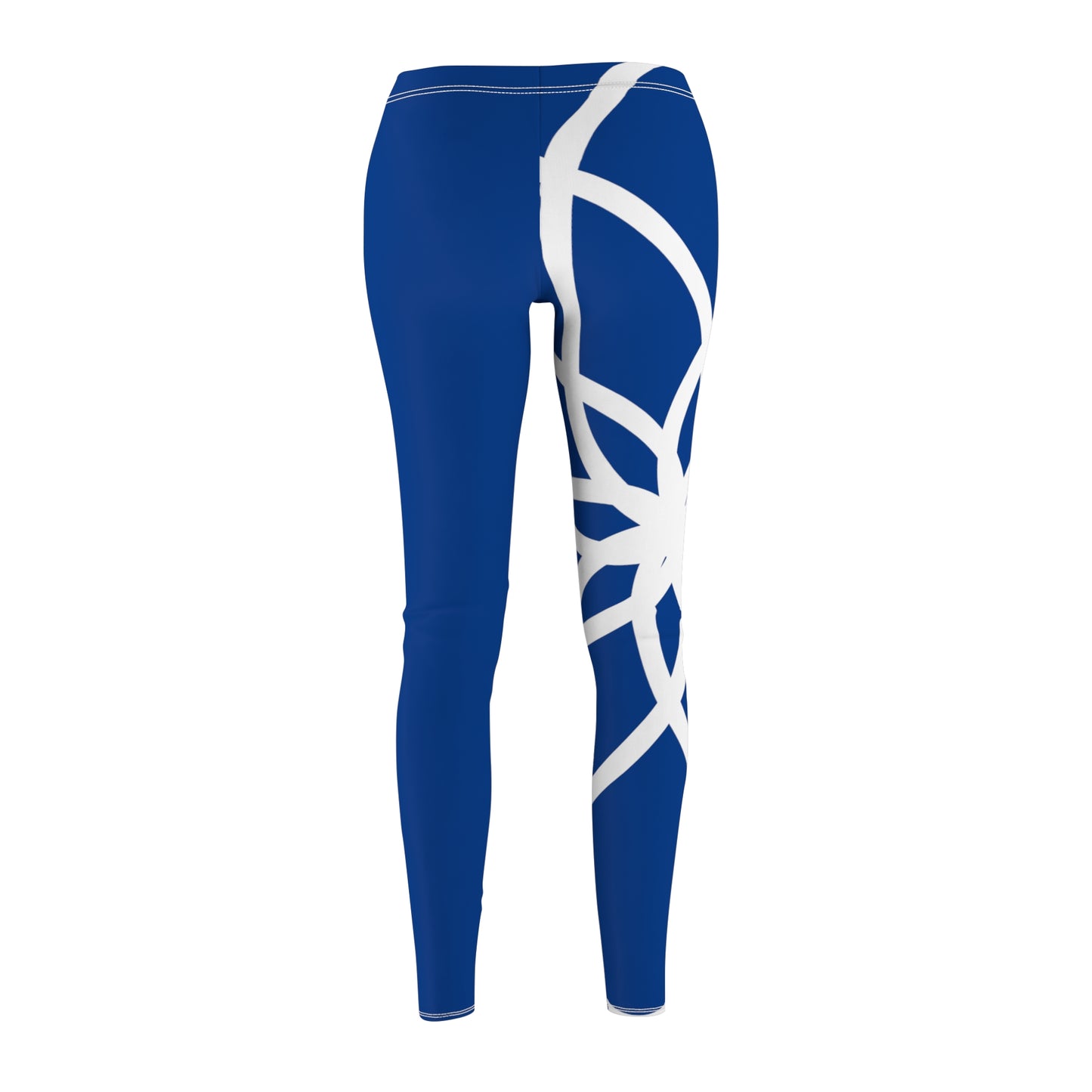 ZET O Rings White Blue Rt Leggings - AOP