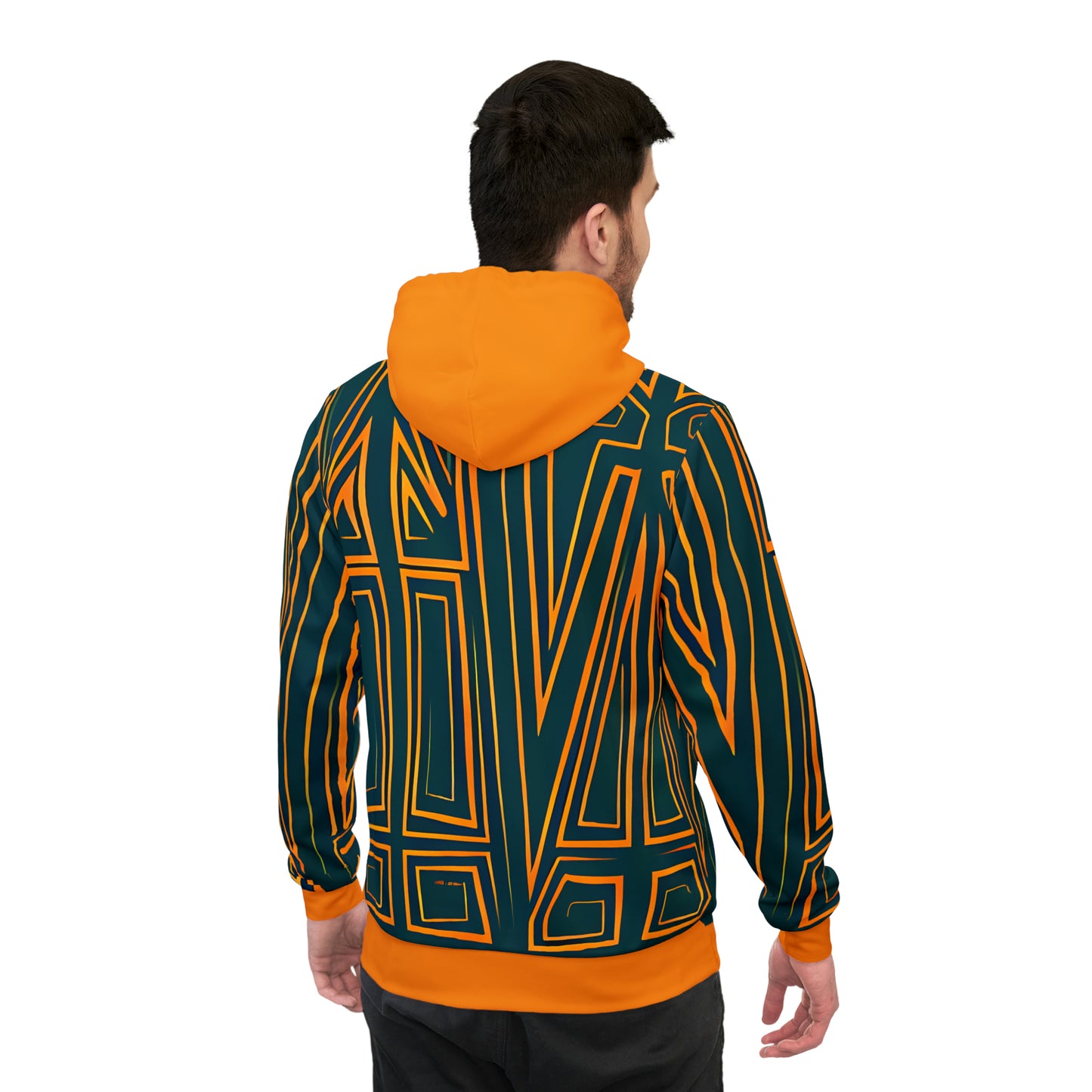UNI GREEN GOLD HOOD UNISEX PULLOVER HOODY ATHLETIC HOODIE