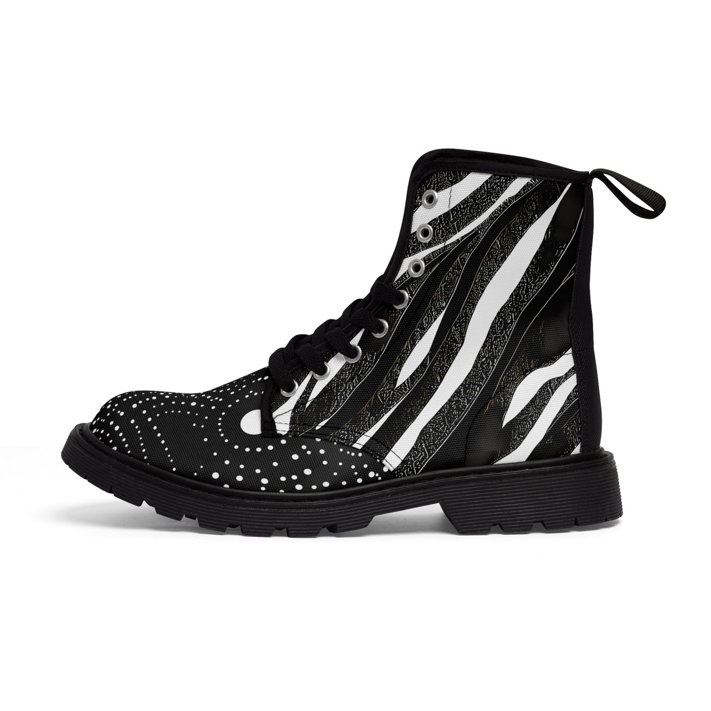 ZEBRA GALAXY MEN'S CANVAS BOOTS