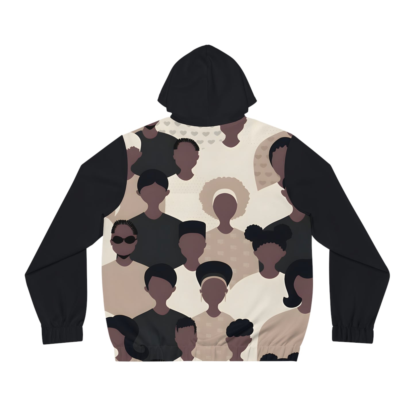 HIP CROWD BLACK MEN'S ZIP HOODIE