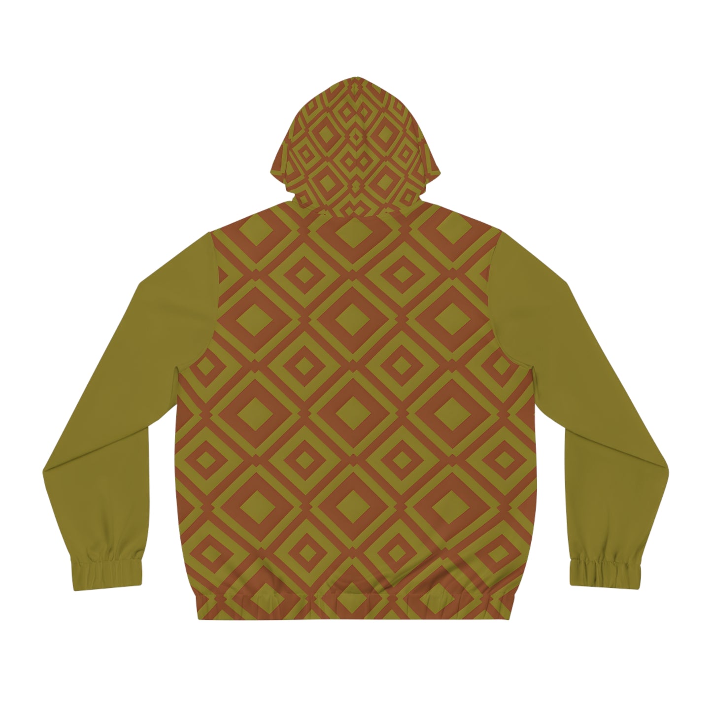 DIAMONDS RUST/OLIVE HOOD MEN'S ZIP HOODIE