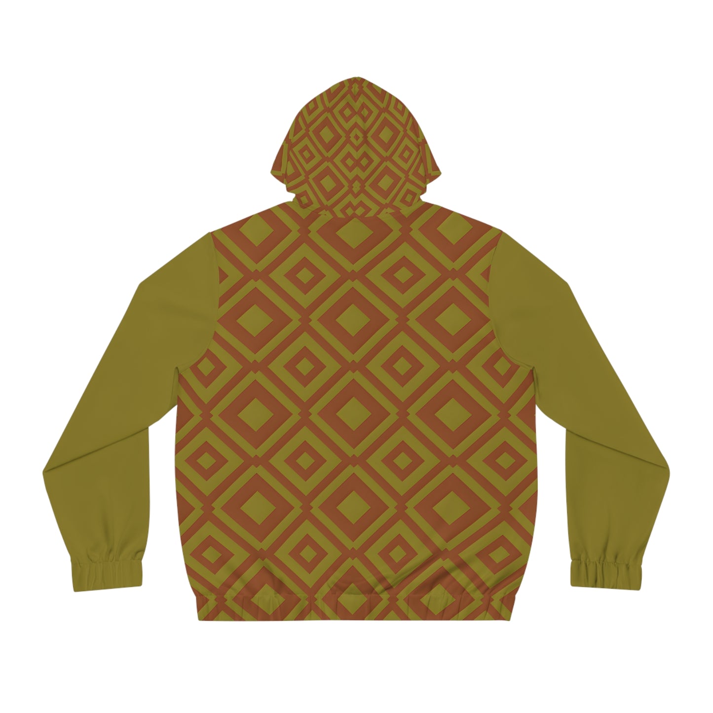 DIAMONDS RUST/OLIVE HOOD MEN'S ZIP HOODIE