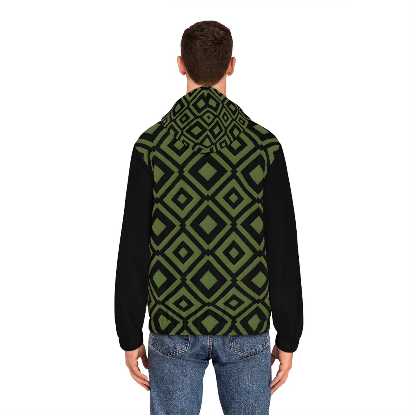 DIAMONDS BLACK/GREEN MEN'S ZIP HOODIE