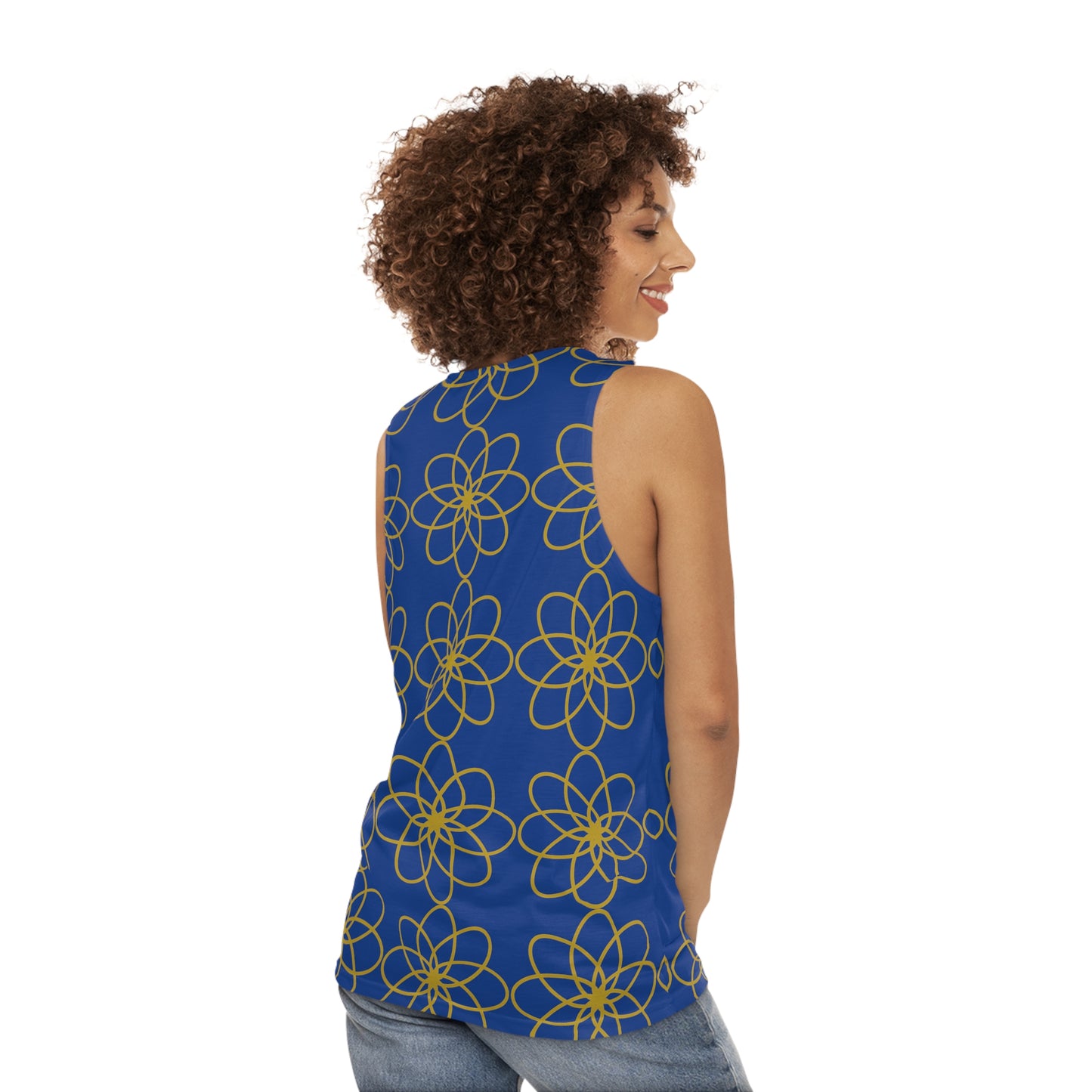 SGR SPIRALS GOLD BLUE TANK