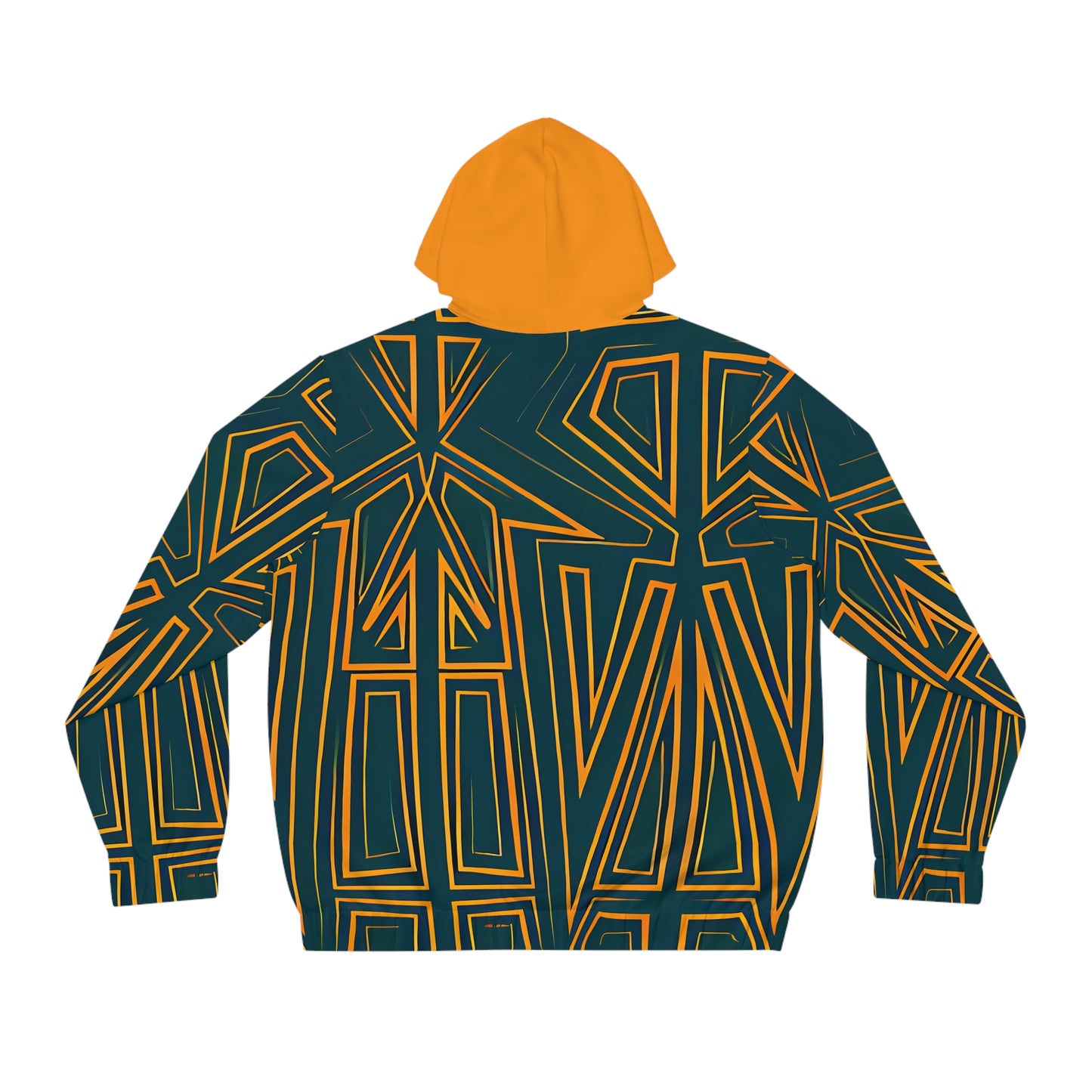 GREEN SKETCH GOLD HOOD ZIP HOODIE - UNISEX