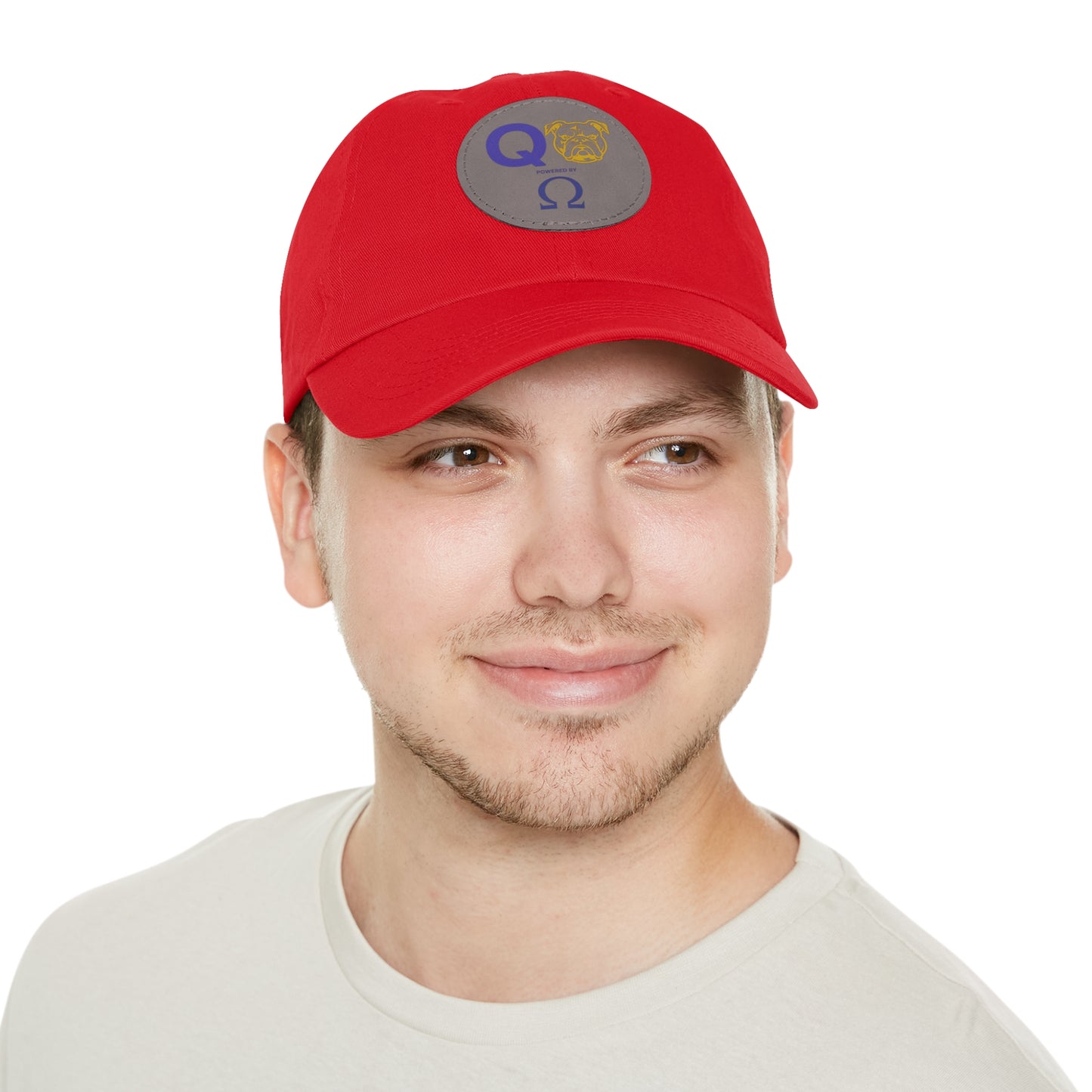 OME POWERED HAT WITH LEATHER PATCH (ROUND)