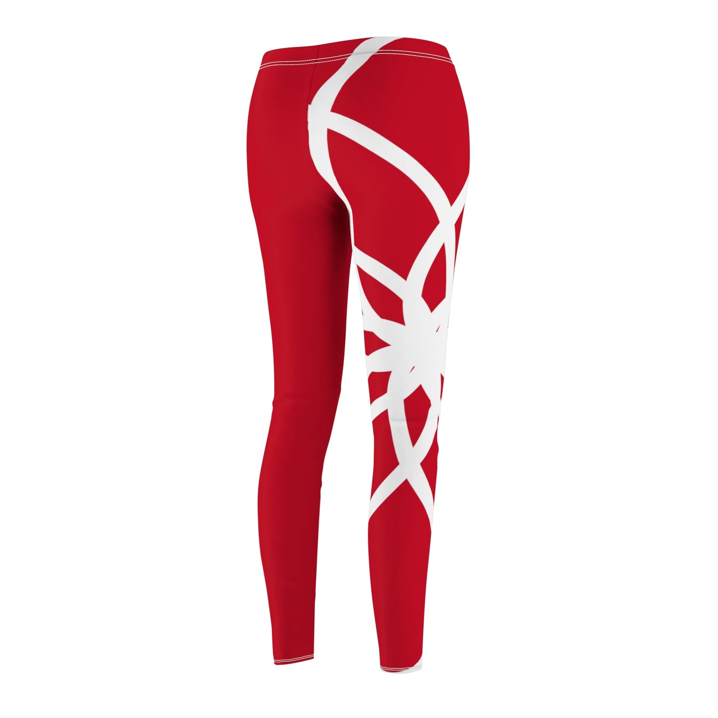 DEL SPIRALS WHITE RED RT LEGGINGS