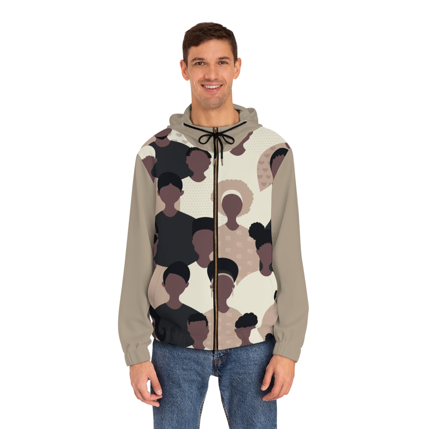 HIP CROWD BEIGE ZIP HOODIE MEN'S