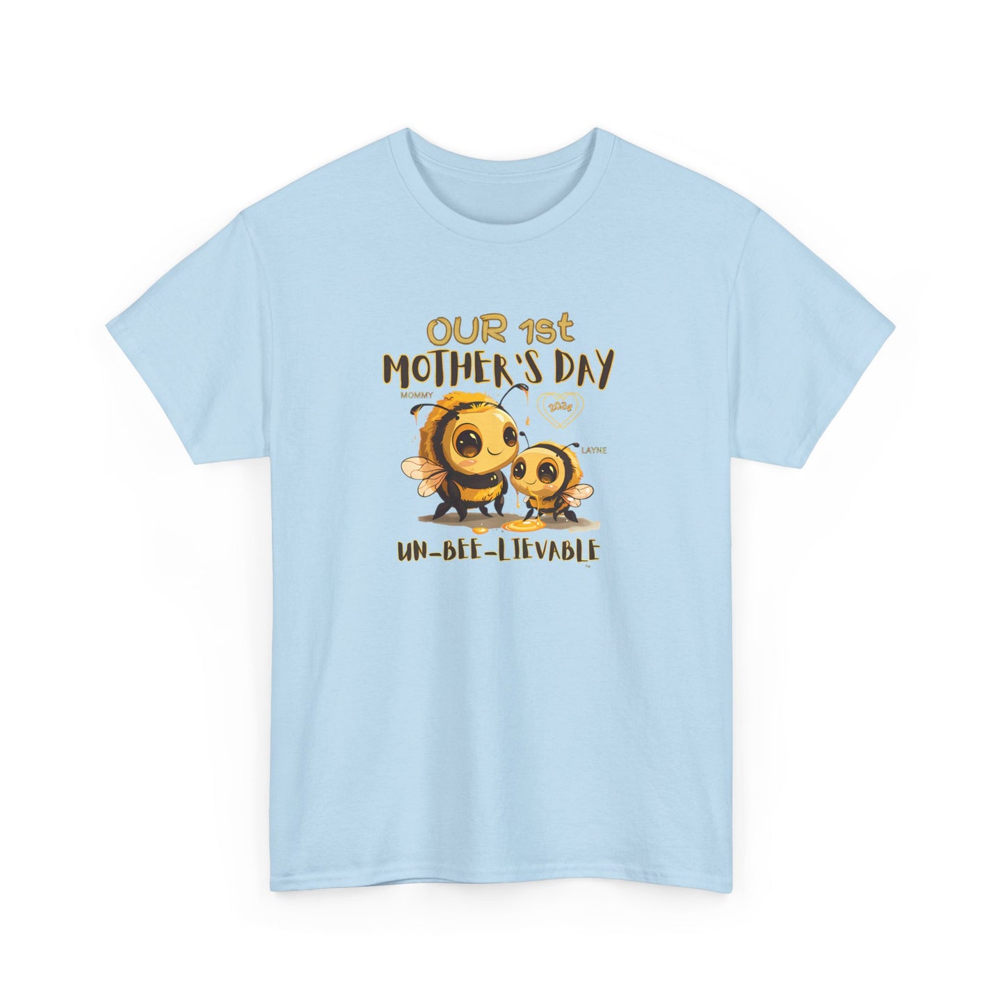 Custom Mama Shirt with Kids Name, Matching Mom Baby Tees, Our First Mothers Day Gifts