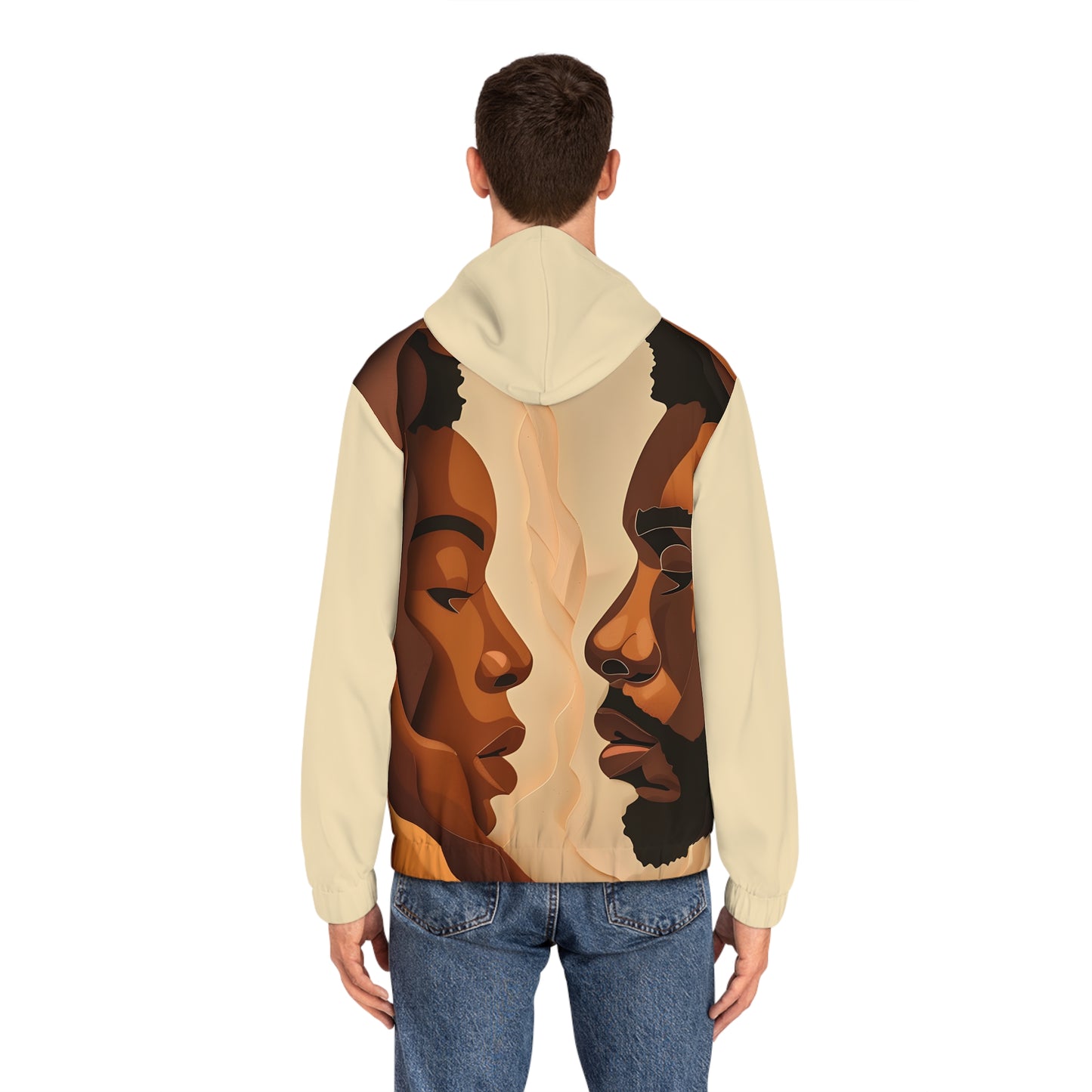 L-O-V-E LIGHT WEIGHT BEIGE ZIP HOODIE MEN'S