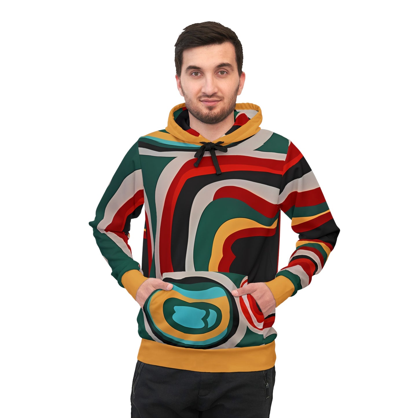 BOLD STROKES YELLOW PULLOVER ATHLETIC HOODIE UNISEX