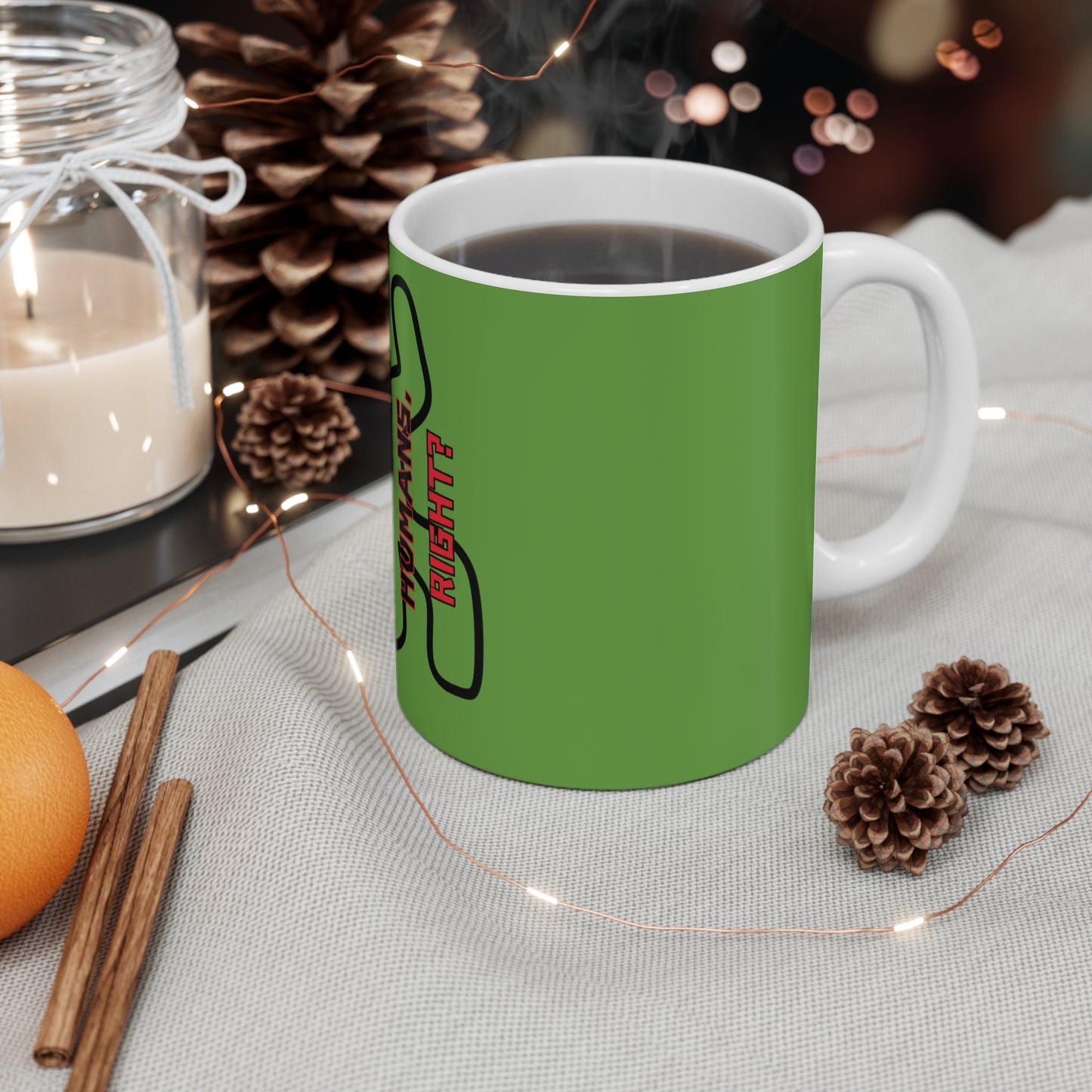 PALESTINIAN HUMANS, RIGHT Mug 11oz GR
