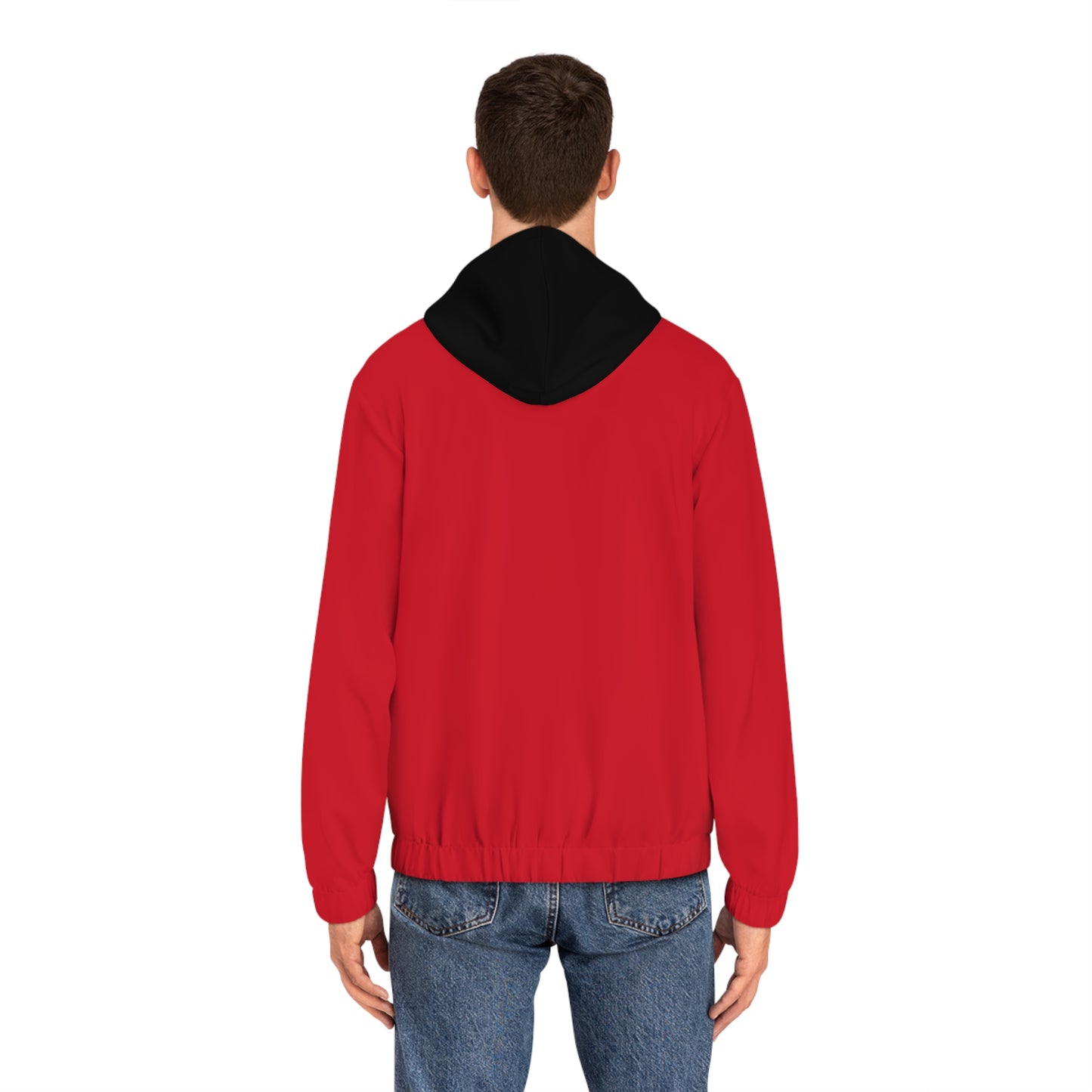 PALESTINE HUMANS RIGHT LIGHTWEIGHT RED FULL-ZIP HOODIE MEN'S