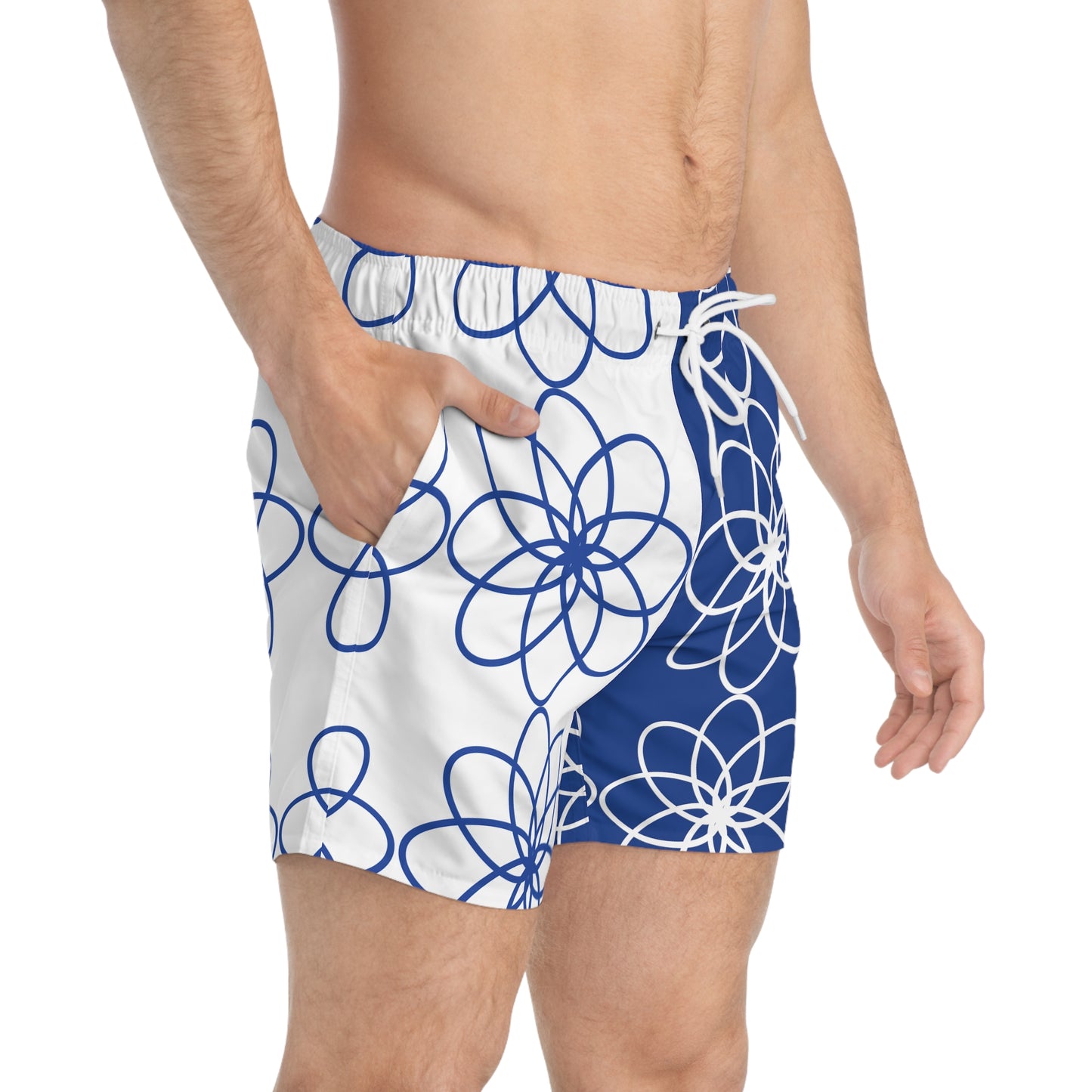 SPIRALS BLUE/WHITE SWIM TRUNKS