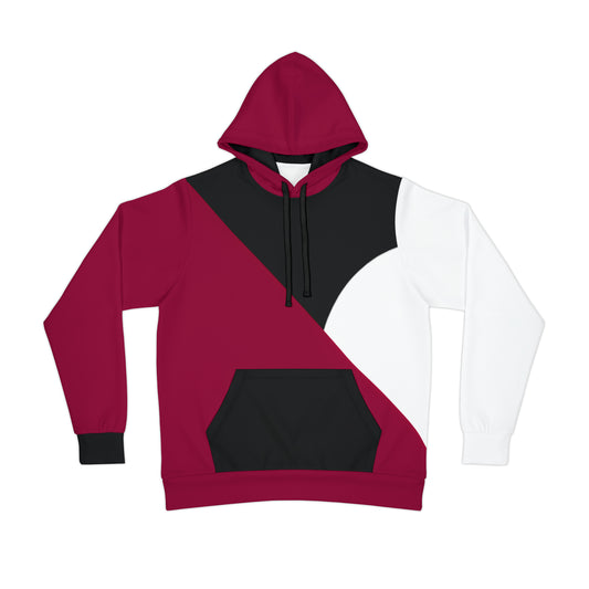 MAROON CONTEMPOTARY PULLOVER ATHLETIC HOODIE - UNISEX