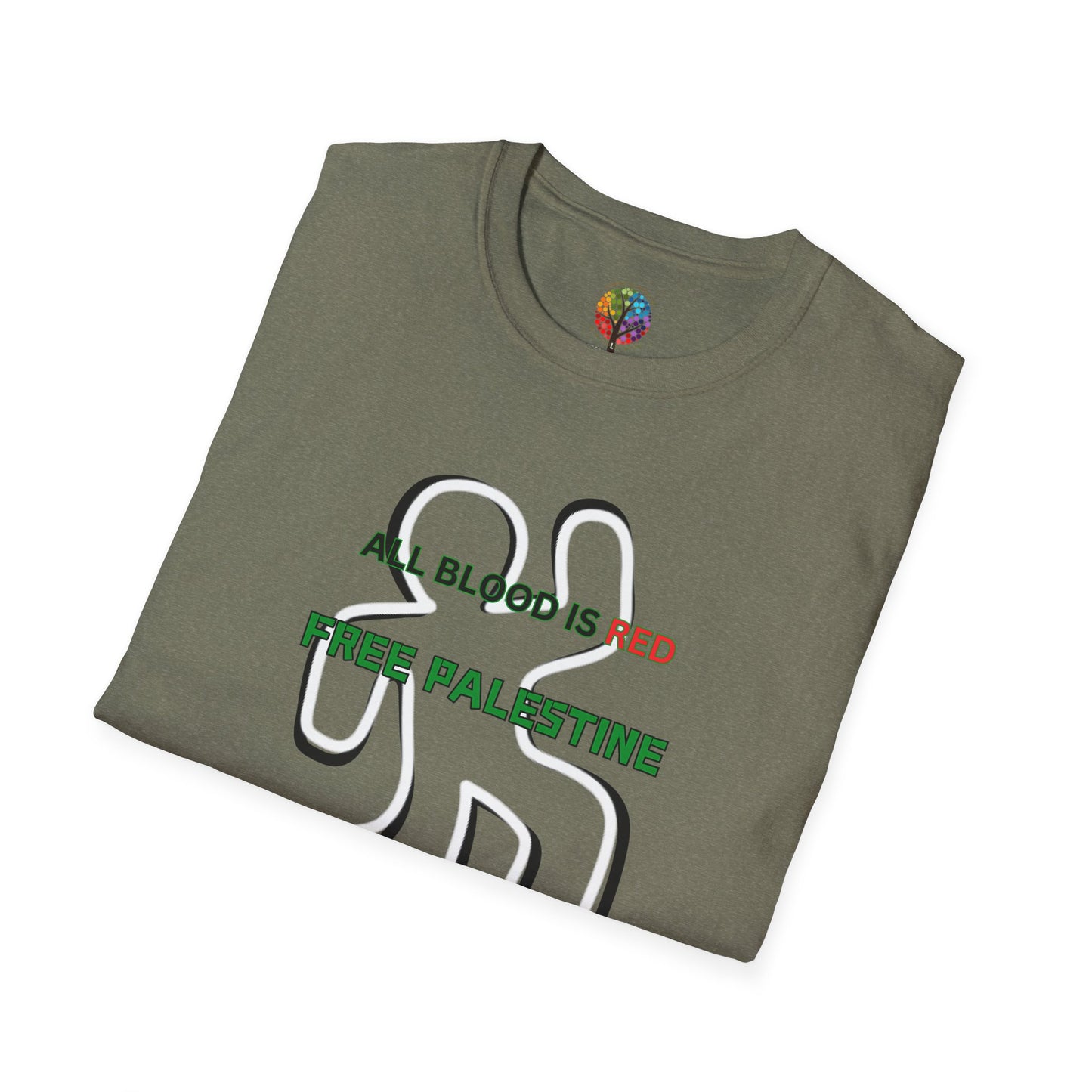 PALESTINE ALL BLOOD IS RED T-SHIRT UNISEX