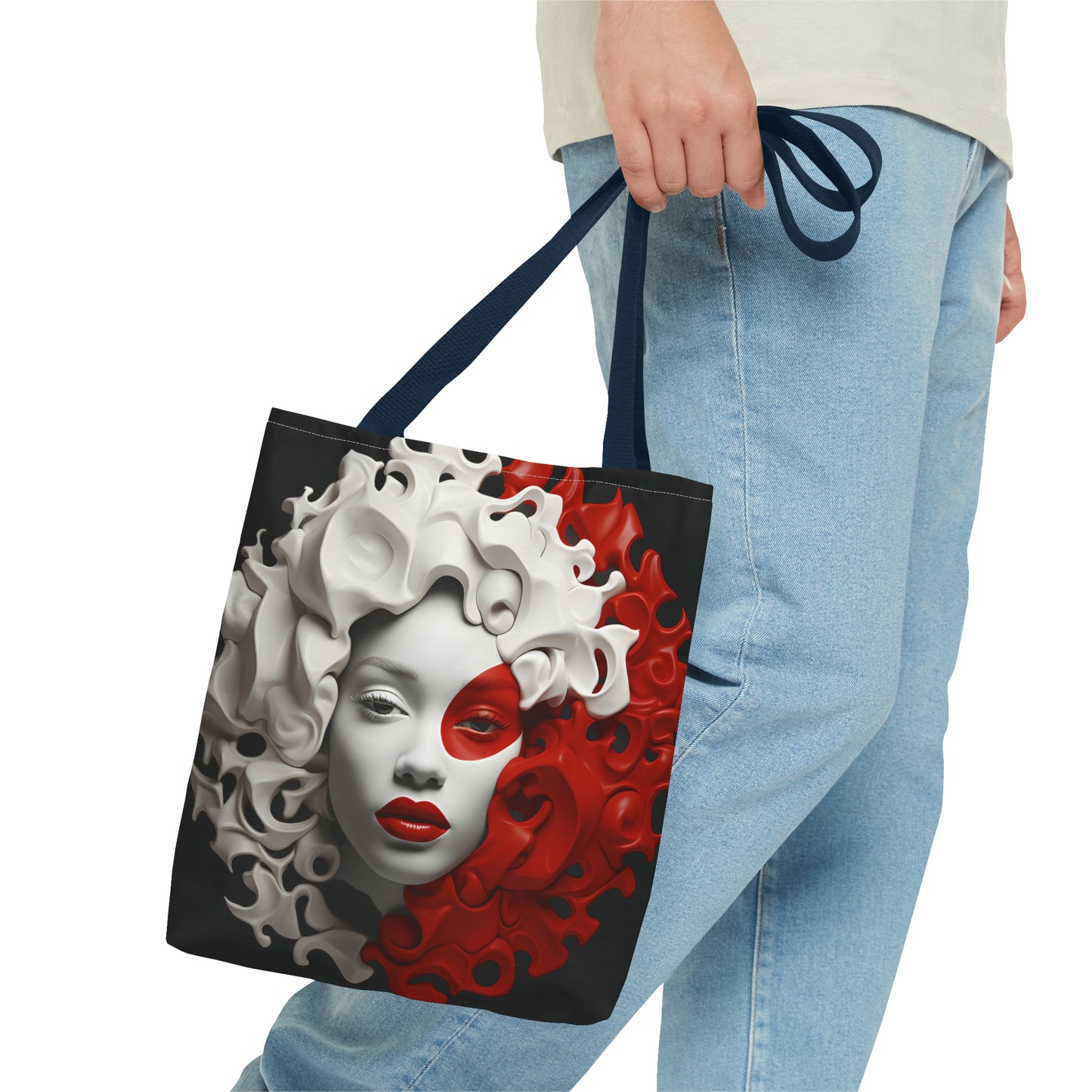 CRIMSON CURLS TOTE BAG