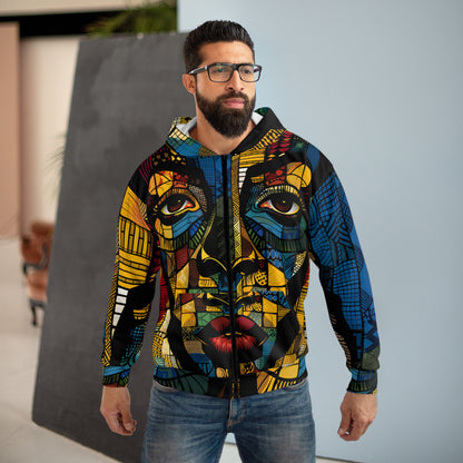 STAINED GLASS UNISEX ZIP HOODIE