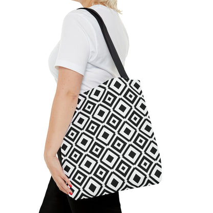 DIAMONDS BLACK WHITE TOTE BAG