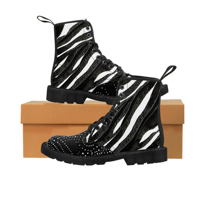 ZEBRA GALAXY MEN'S CANVAS BOOTS