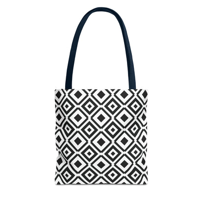DIAMONDS BLACK WHITE TOTE BAG