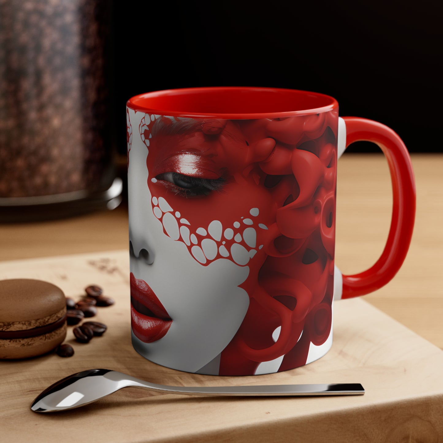DEL LADY CRIMSON MUG CERAMIC - MUG 11OZ