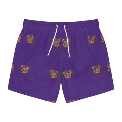 OME Q DOGG PURPLE SWIM TRUNKS