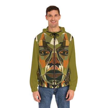 RUSTIC EYES LIGHT WEIGHT GREEN ZIP HOODIE MEN'S