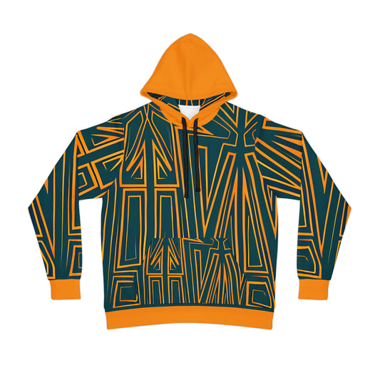 UNI GREEN GOLD HOOD UNISEX PULLOVER HOODY ATHLETIC HOODIE