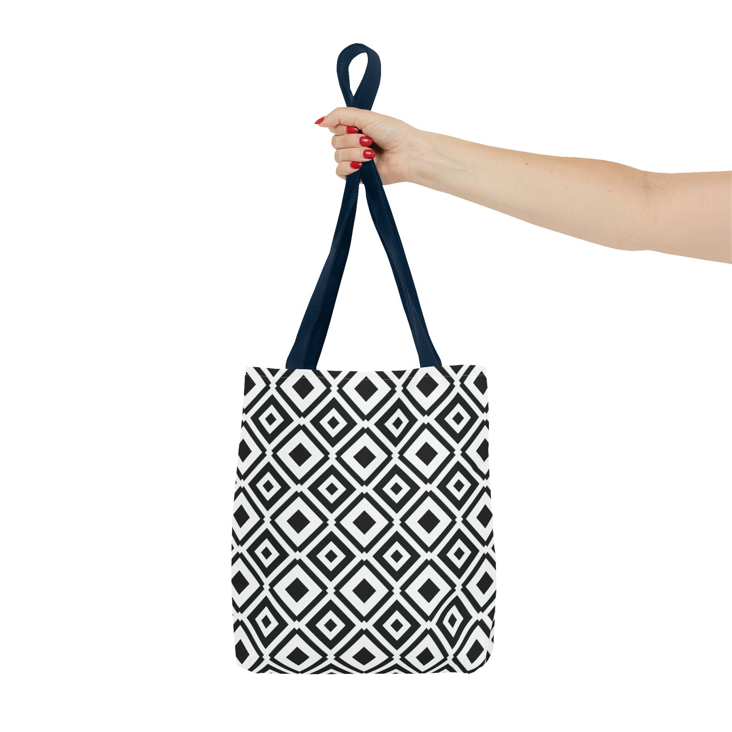 DIAMONDS BLACK WHITE TOTE BAG