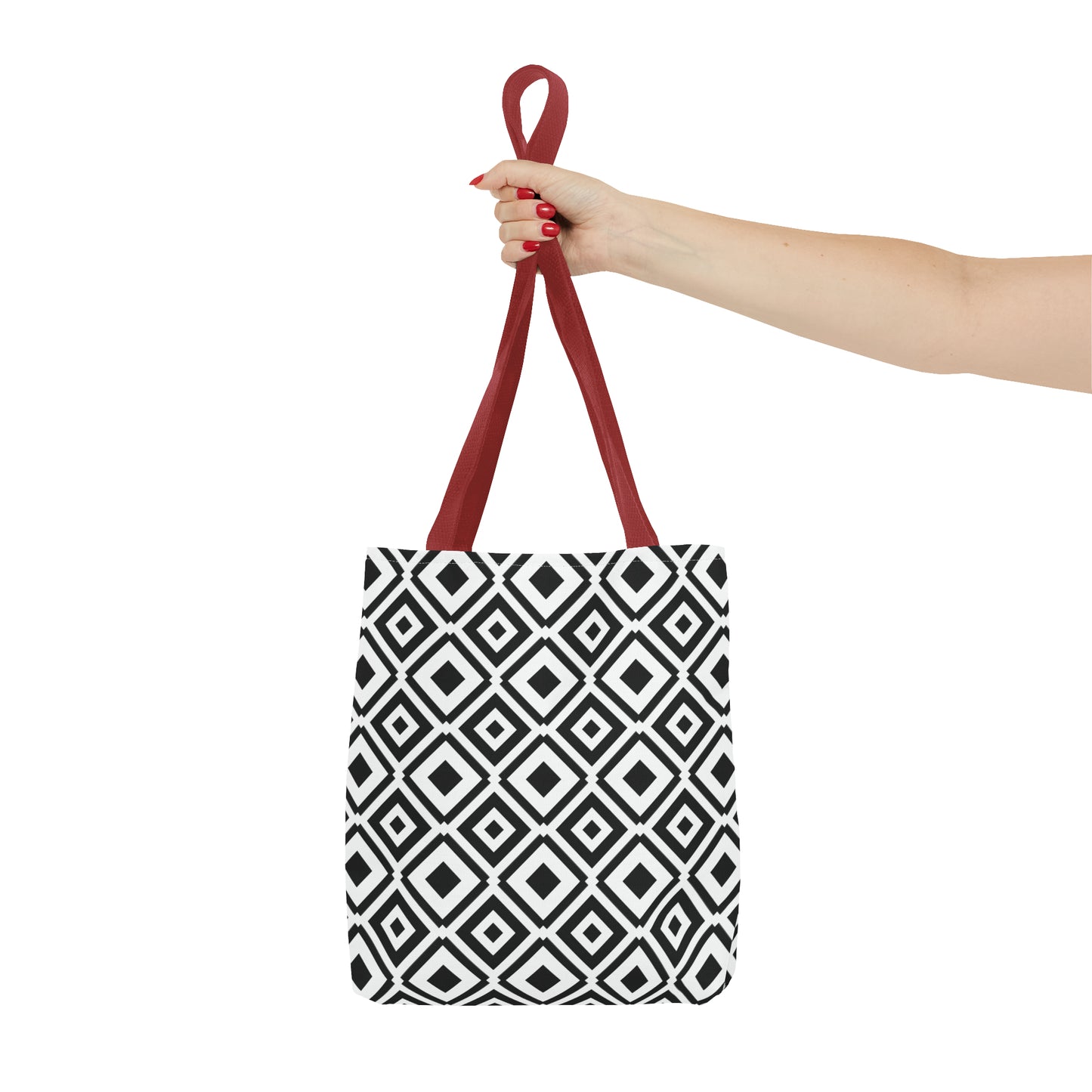 DIAMONDS BLACK WHITE TOTE BAG