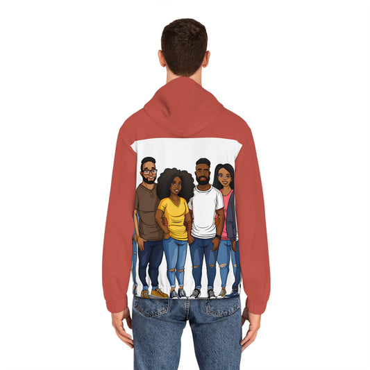 PEOPLE LIGHT WEIGHT RUST ZIP HOODIE MEN'S