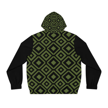 DIAMONDS BLACK/GREEN MEN'S ZIP HOODIE
