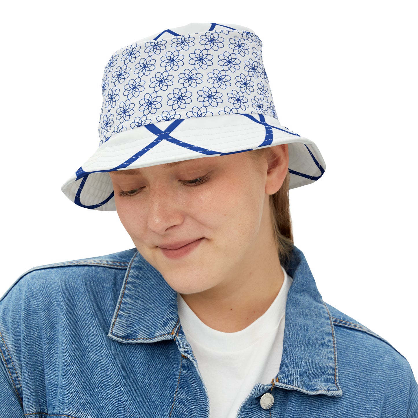 BLUE SPIRALS BUCKET HAT UNISEX