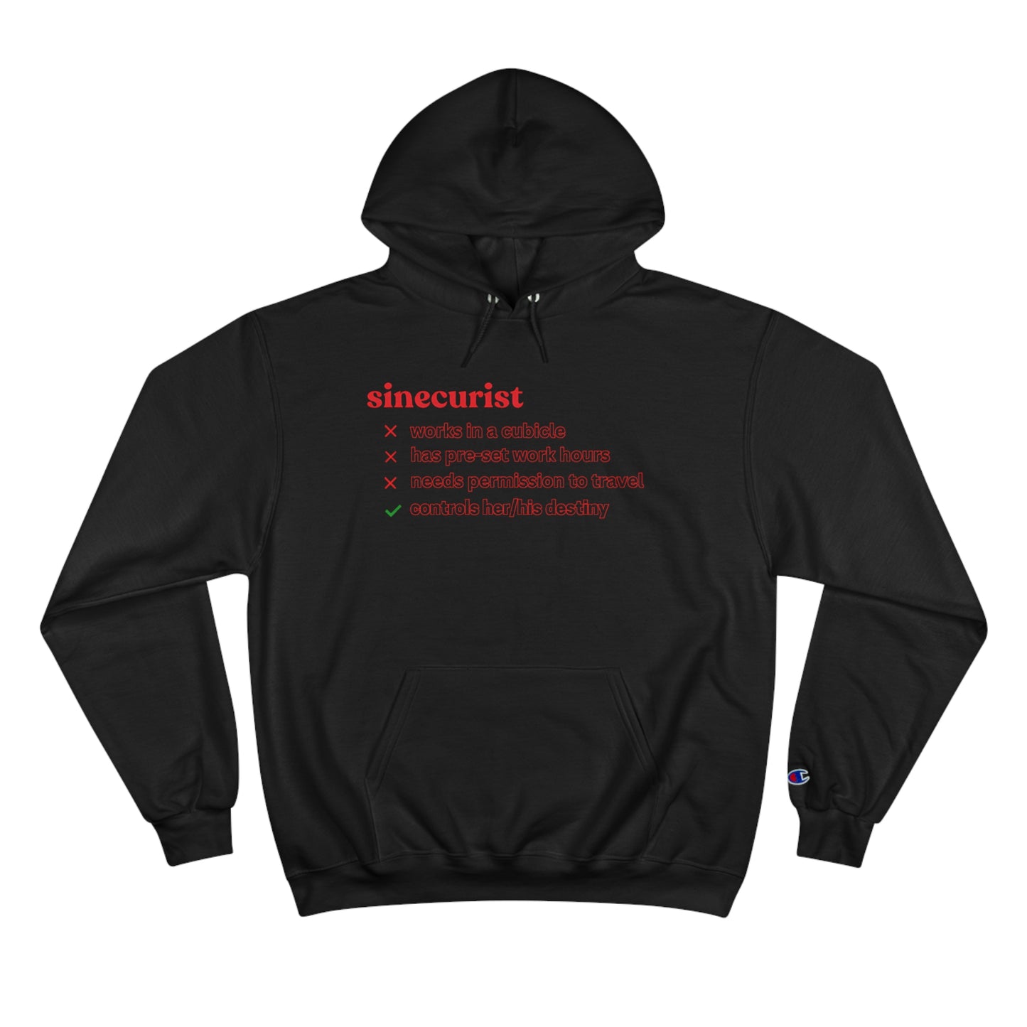 SINECURIST CHECK BOX HOODIE - UNISEX