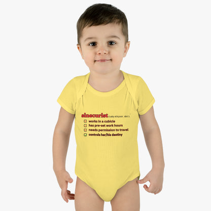 SINECURIST CHECK BOX INFANT BODYSUIT - UNISEX