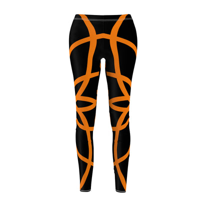 SPIRALS ORANGE BLACK LEGGINGS