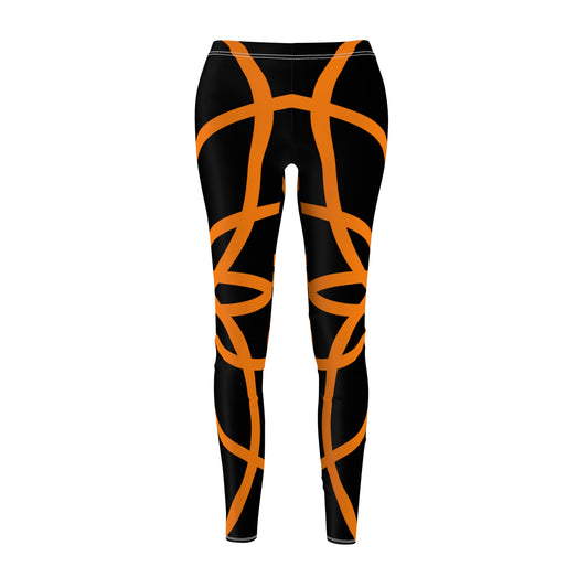 SPIRALS ORANGE BLACK LEGGINGS