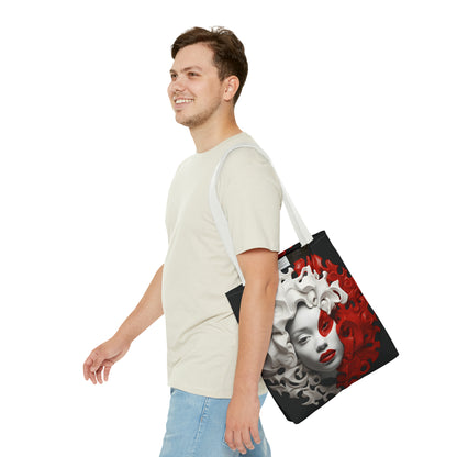 CRIMSON CURLS TOTE BAG