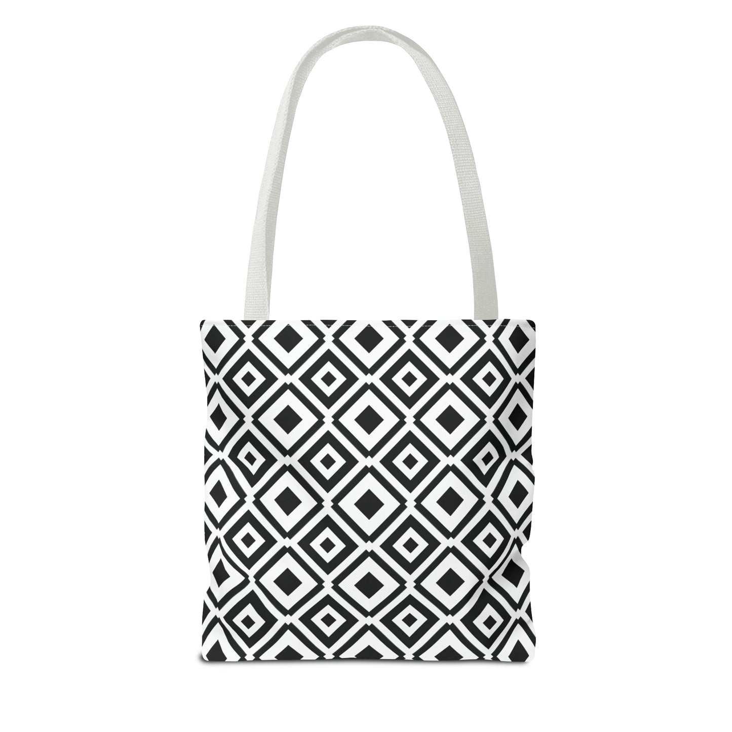 DIAMONDS BLACK WHITE TOTE BAG