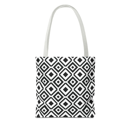 DIAMONDS BLACK WHITE TOTE BAG