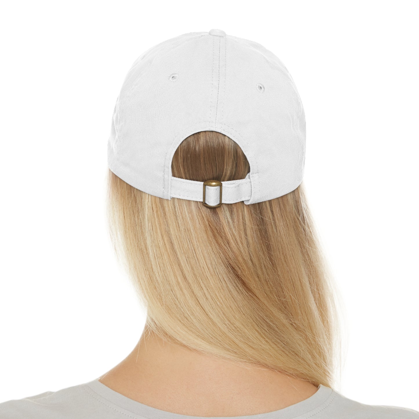 DEL PEARLED ELEPHANTS HAT WITH LEATHER PATCH (ROUND)