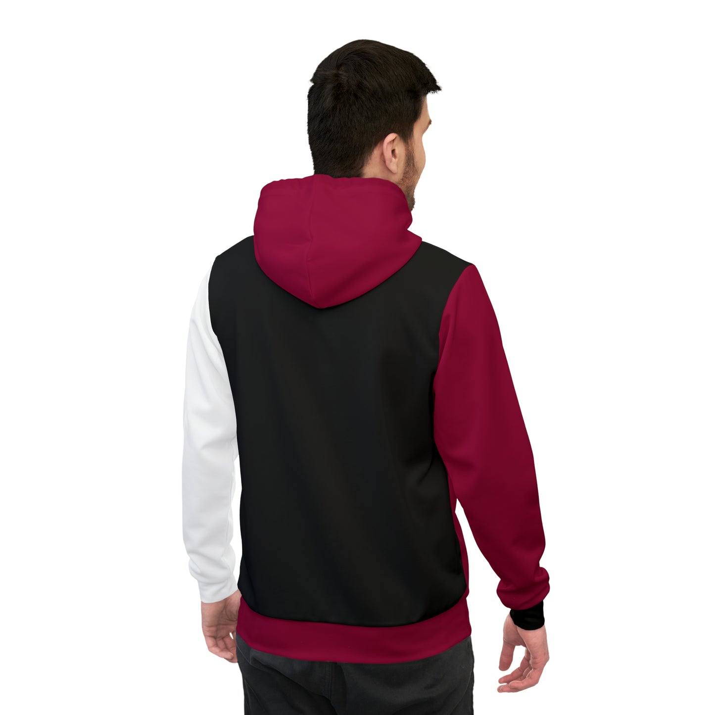 MAROON CONTEMPOTARY PULLOVER ATHLETIC HOODIE - UNISEX