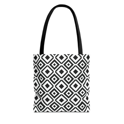 DIAMONDS BLACK WHITE TOTE BAG