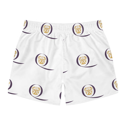 OME KING DOGG WHITE SWIM TRUNKS