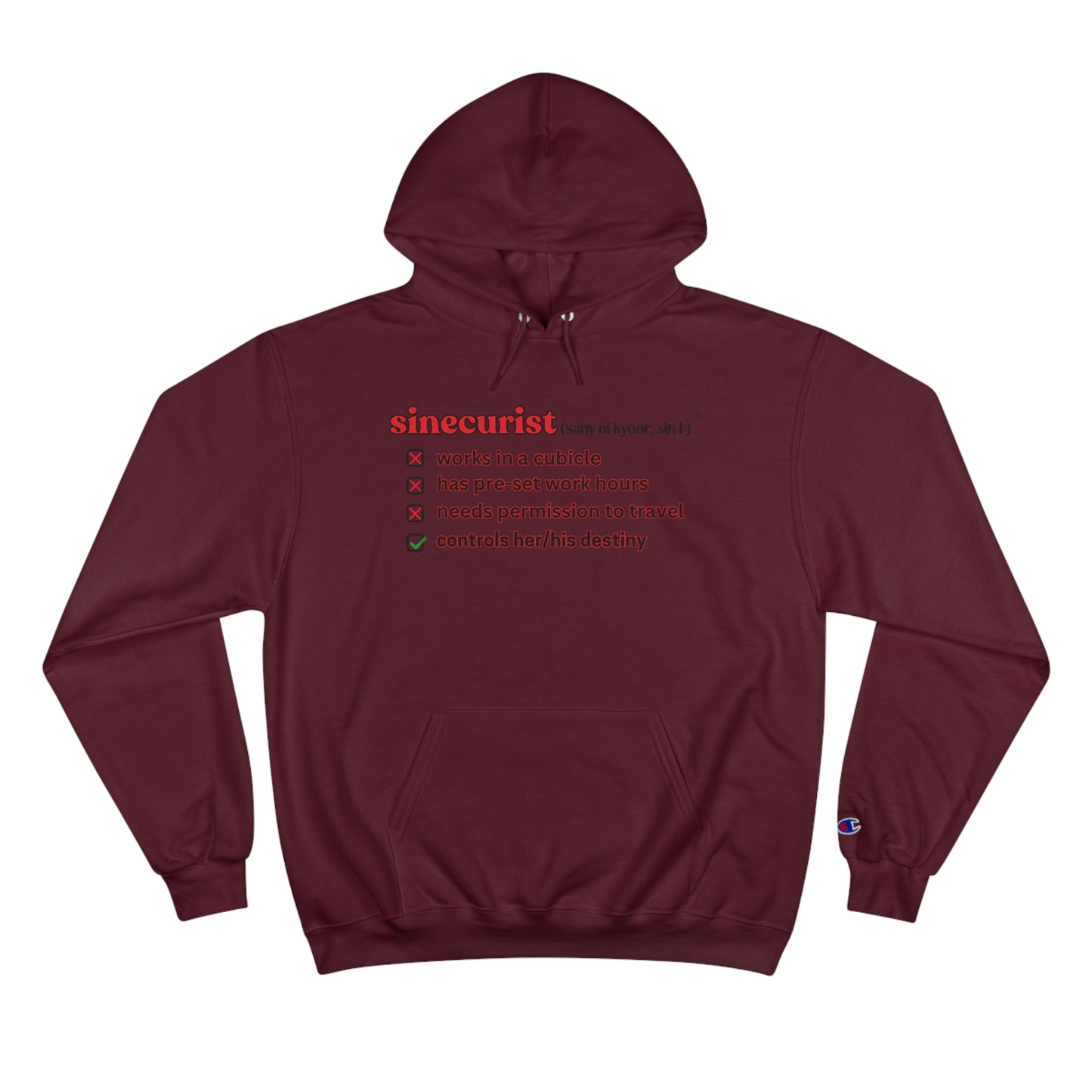 SINECURIST CHECK BOX HOODIE - UNISEX